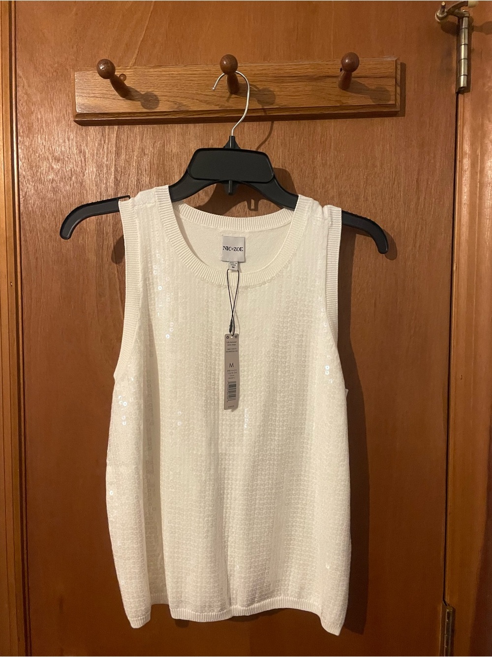 NIC+ZOE Ivory Knit Crewneck Tank